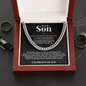 Cuban Link Chain - To My Son "I'll Always Be With You"