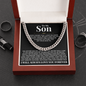 Cuban Link Chain - To My Son "Never Forget That I Love You"