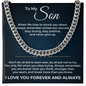 Cuban Link Chain - To My Son "Never Give Up"