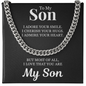 Cuban Link Chain - To My Son "I Adore You"