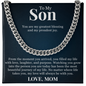 Cuban Link Chain - To My Son "My Greatest Blessing"