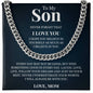 Cuban Link Chain - To My Son "I Believe In You"