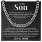 Cuban Link Chain - To My Son "Just Believe in Yourself"