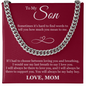 Cuban Link Chain - To My Son "I Love You"