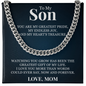 Cuban Link Chain - To My Son "Greatest Gift of My Life"