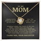 To My Mom "I've Loved You My Whole Life" Love Knot Necklace