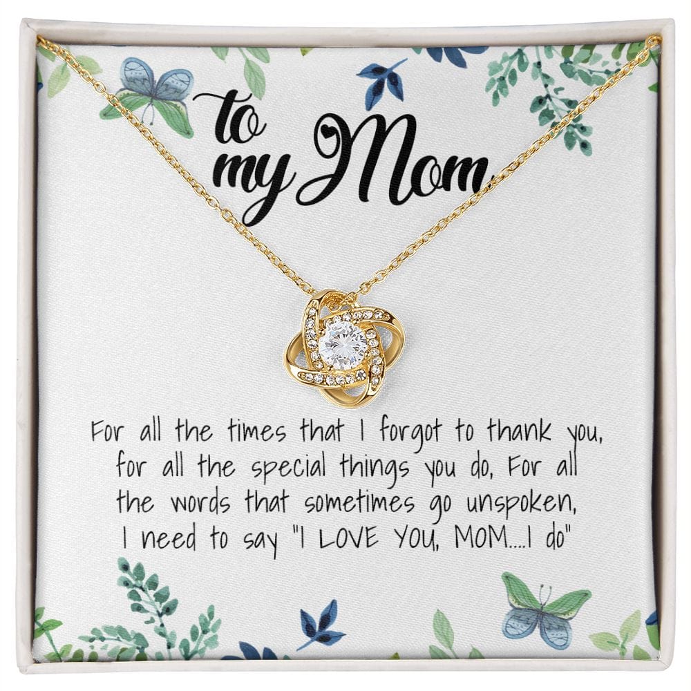 To My Mom, Love Knot Necklace