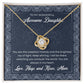 To My Wonderful Awesome Daughter, Love Knot Necklace