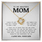 To My Beautiful Mom, Love Knot Necklace