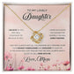 To My Lovely Daughter, Love Knot Necklace