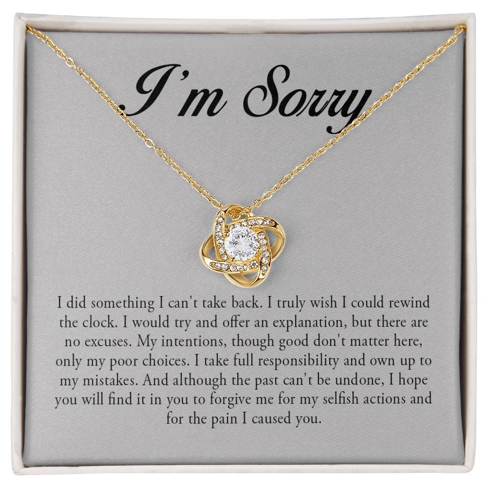 I Am Sorry, Love Knot Necklace