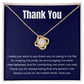 Love Knot Necklace - Thank You