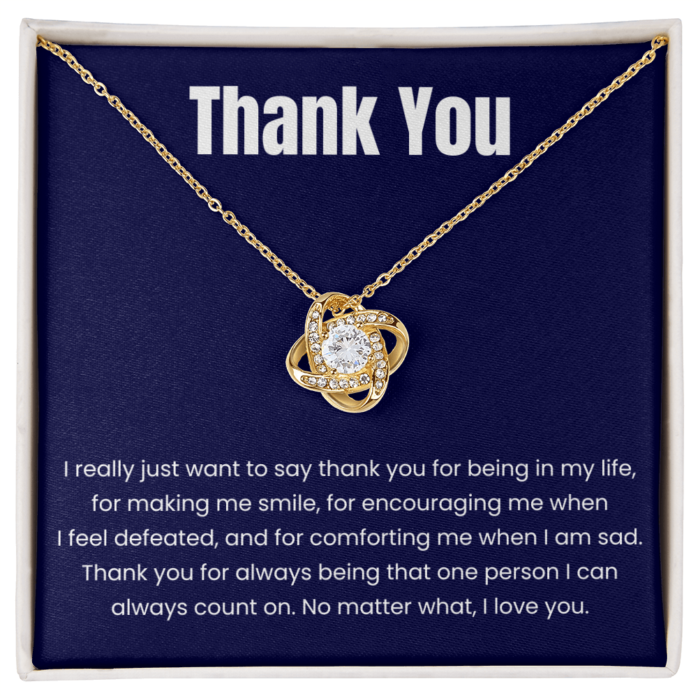 Love Knot Necklace - Thank You
