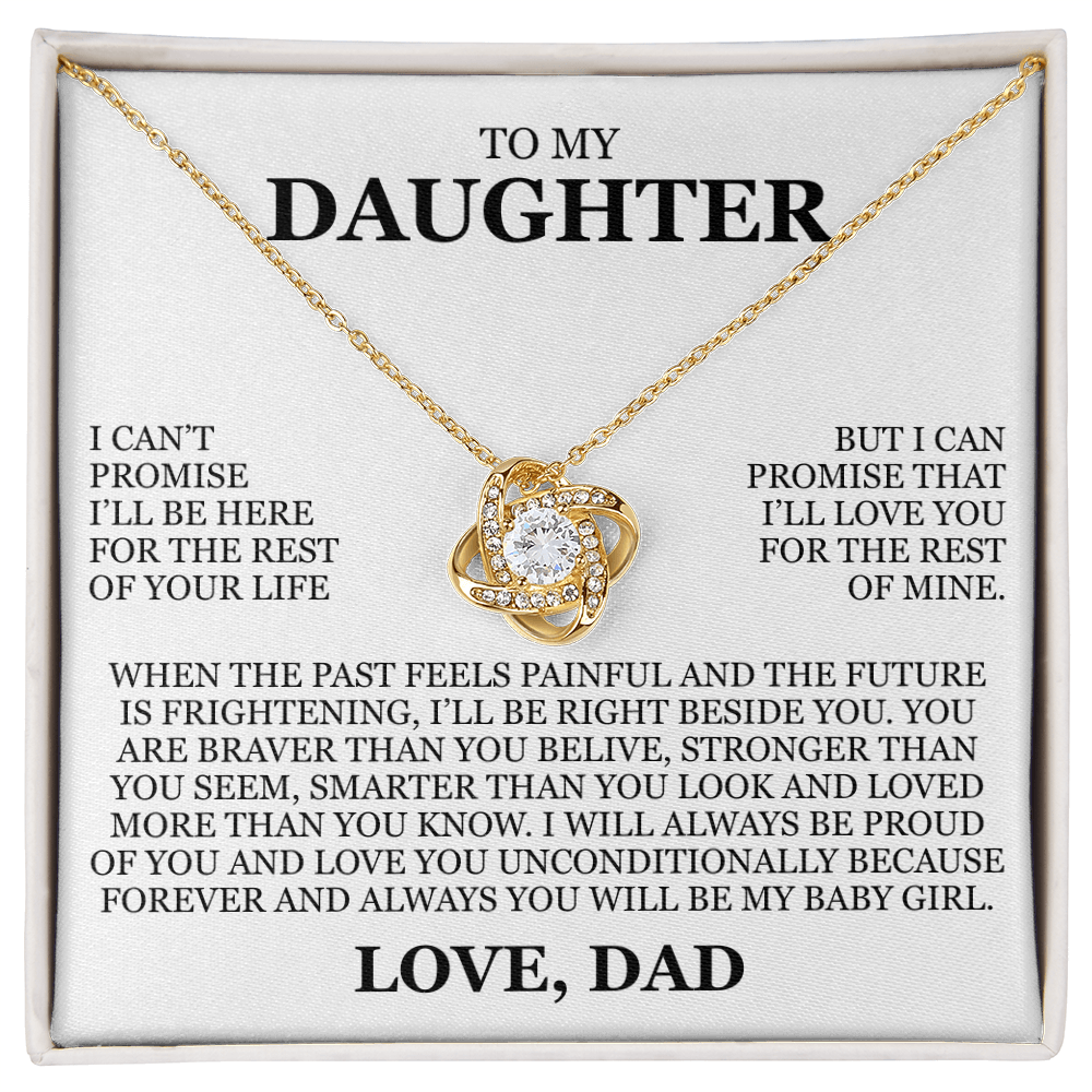 To My Daughter "I Will Always Be Proud of You" Love Knot Necklace