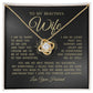 To My Beautiful Wife, Love Knot Necklace