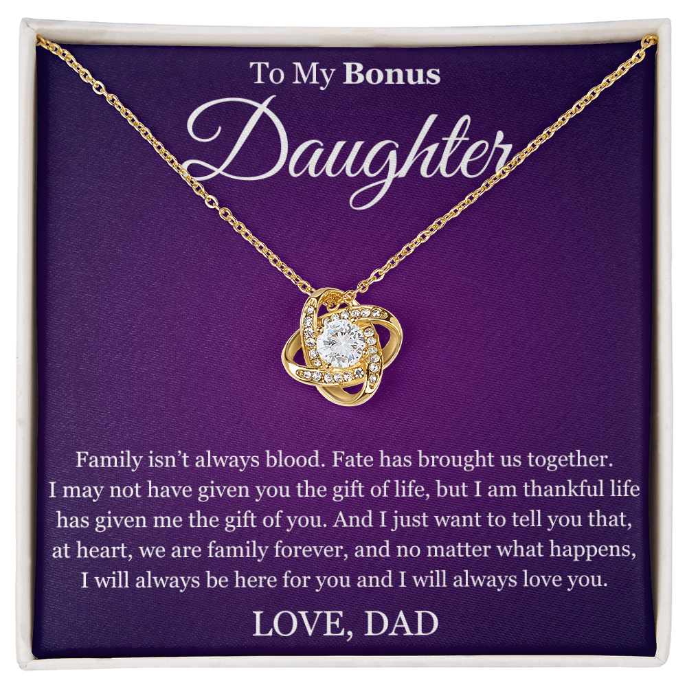 Love Knot Necklace - To My Bonus Daughter
