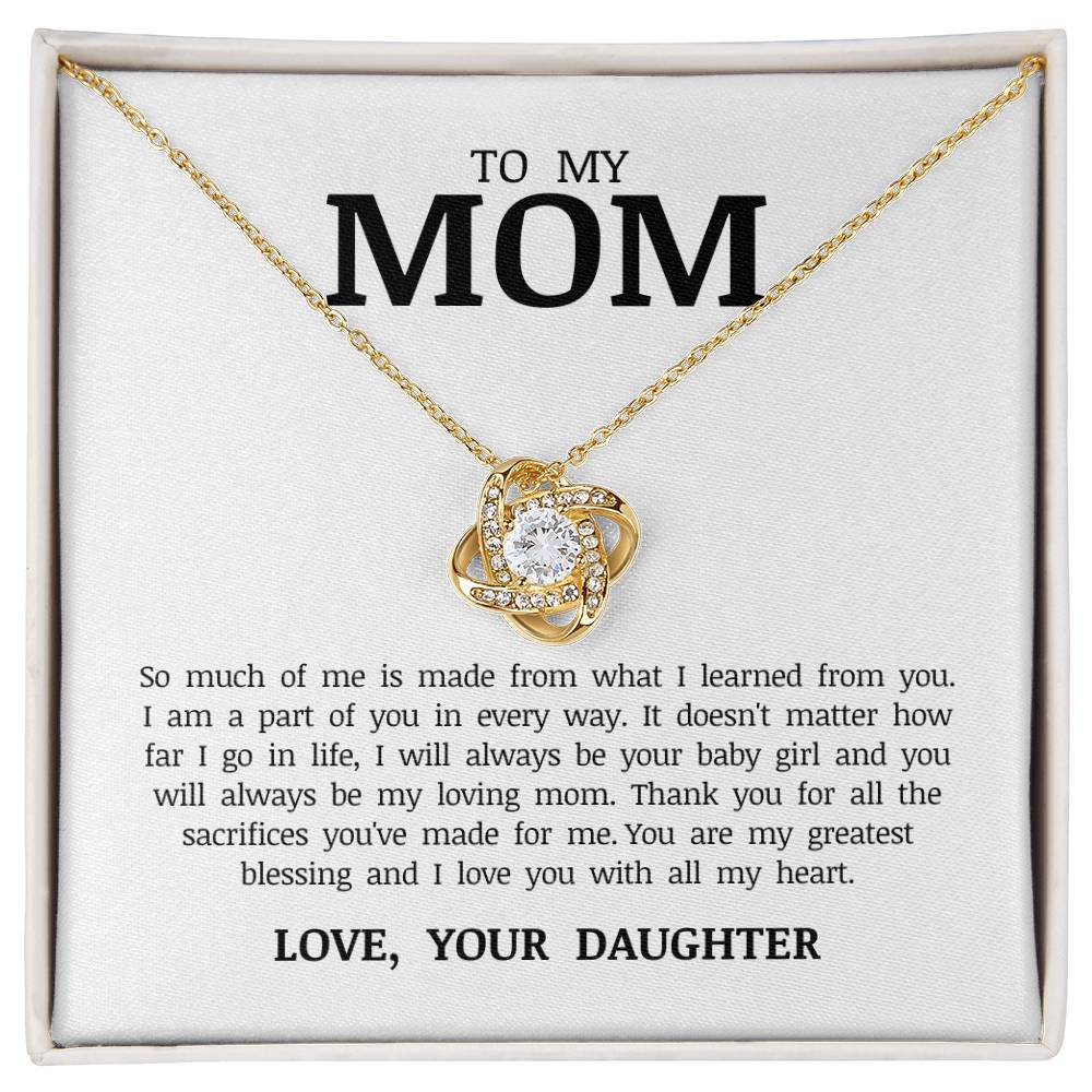 To My Mom - Love Knot Necklace