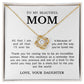 To My Beautiful Mom "You Are Precious" Love Knot Necklace