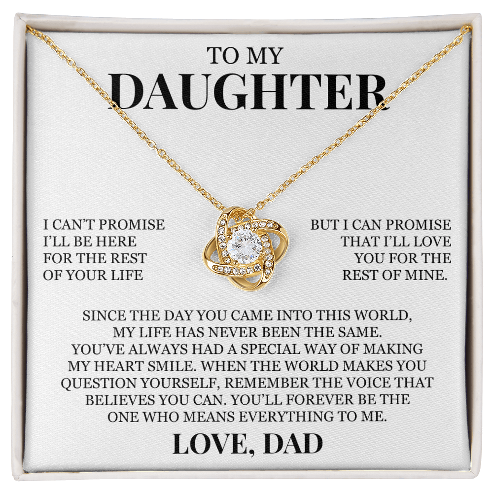 To My Daughter "You'll Forever Be The One Who Means Everything To Me" Love Know Necklace