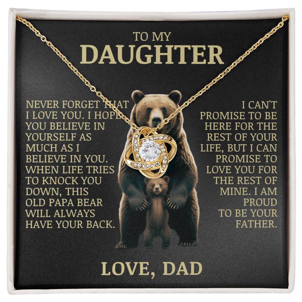 To My Daughter "Never Forget That I Love You" Necklace
