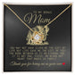 To My Bonus Mom "Thank You For Loving Me As Your Own" Love Knot Necklace