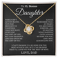 To My Bonus Daughter - Love Knot Necklace