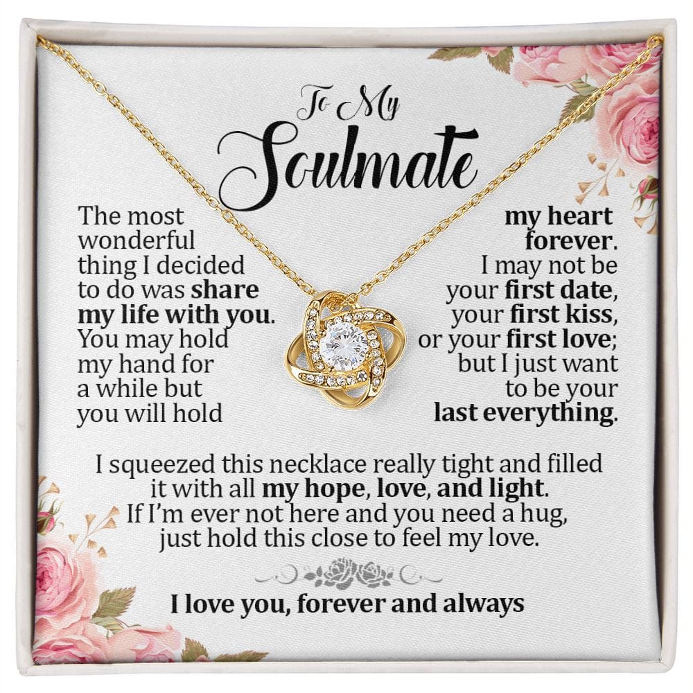 To My Soulmate, Love Knot Necklace