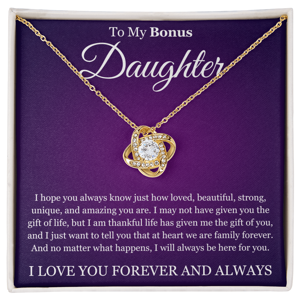 Love Knot Necklace - To My Bonus "I Love You Forever and Always"