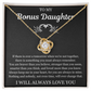 To My Bonus Daughter - Love Knot Necklace