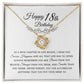 Happy 18th Birthday, Eighteenth Birthday Gift, Jewelry Gift for Daughter Granddaughter, Inspirational Message for Her