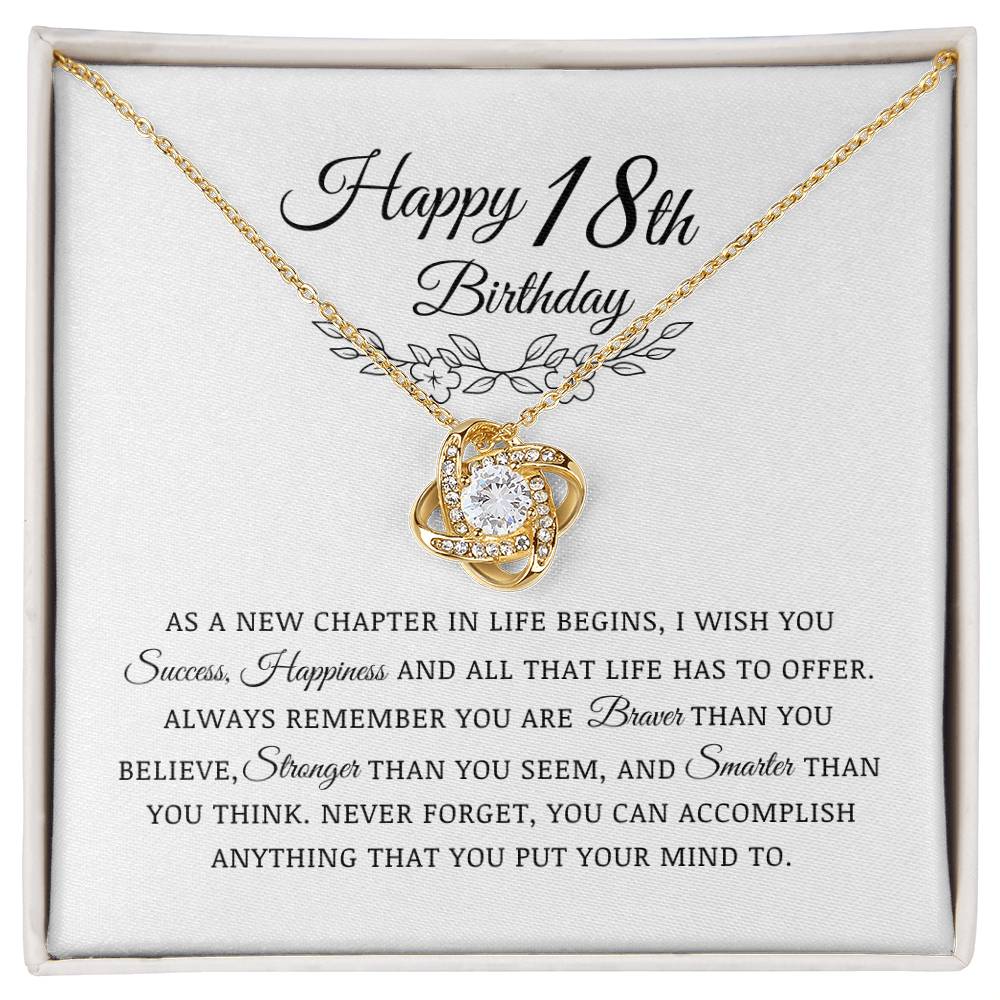 Happy 18th Birthday, Eighteenth Birthday Gift, Jewelry Gift for Daughter Granddaughter, Inspirational Message for Her