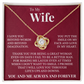 Love Knot Necklace - To My Wife "I Love You Beyond Words"