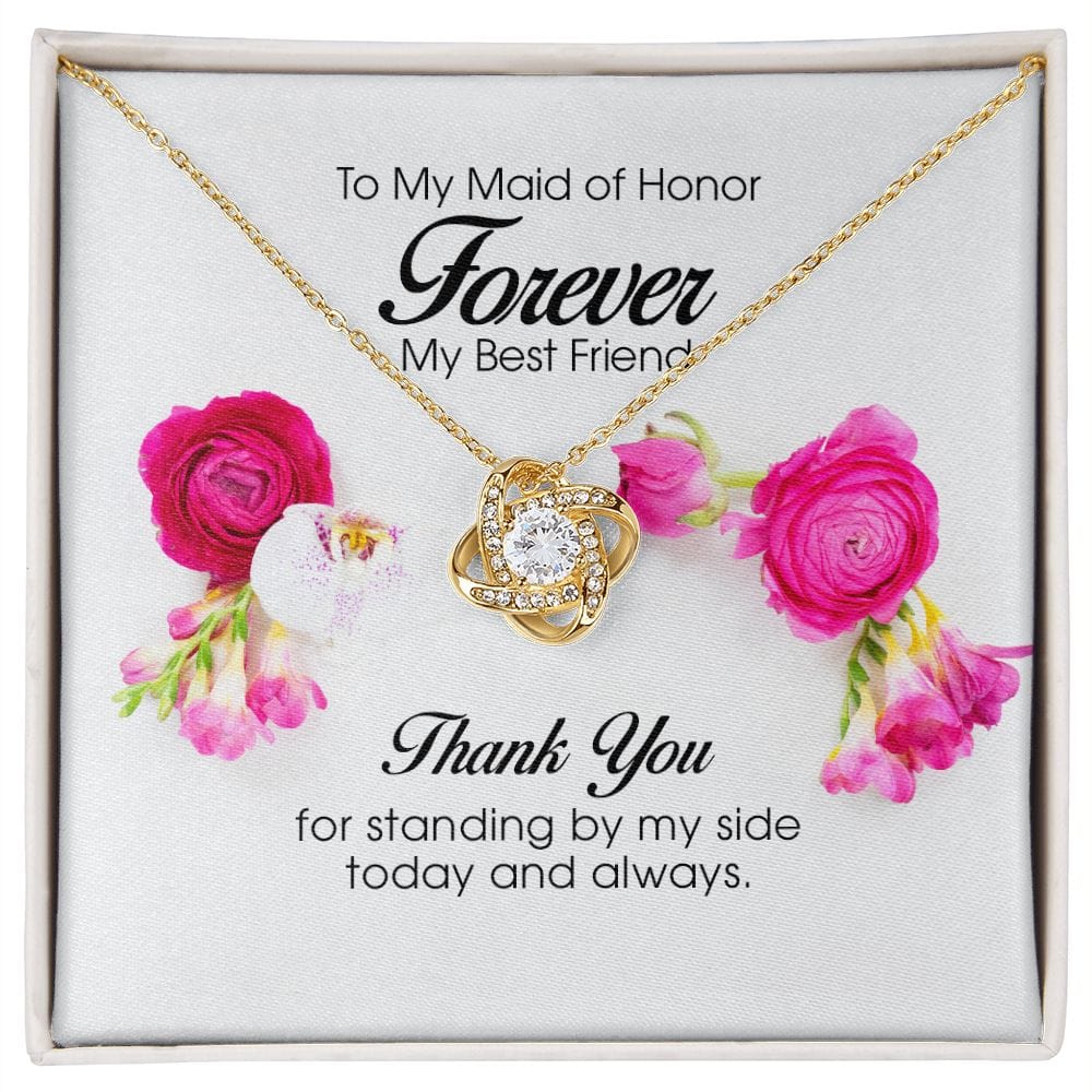 To My Maid of Honor, Love Knot Necklace