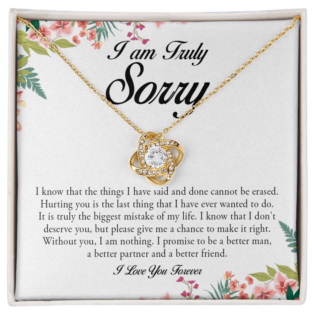 I Am Truly Sorry, Love Knot Necklace