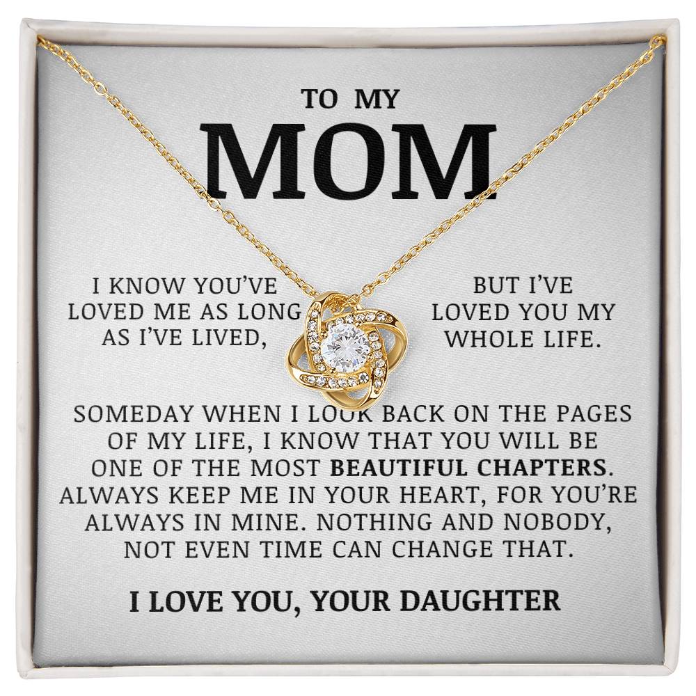 To My Mom - Love Knot Necklace