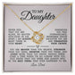 To My Daughter "You Are Loved More Than You Know" Love Knot Necklace