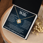 Love Knot Necklace - To My Beautiful Wife "I Can't Live Without You"