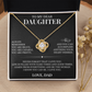 To My Dear Daughter - Love Knot Necklace
