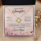To My Lovely Daughter, Love Knot Necklace