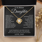 To My Bonus Daughter - Love Knot Necklace
