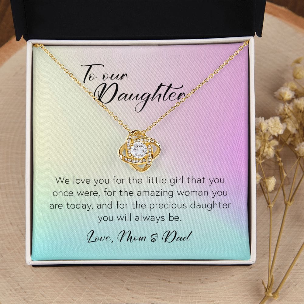 To Our Daughter, Love Knot Necklace