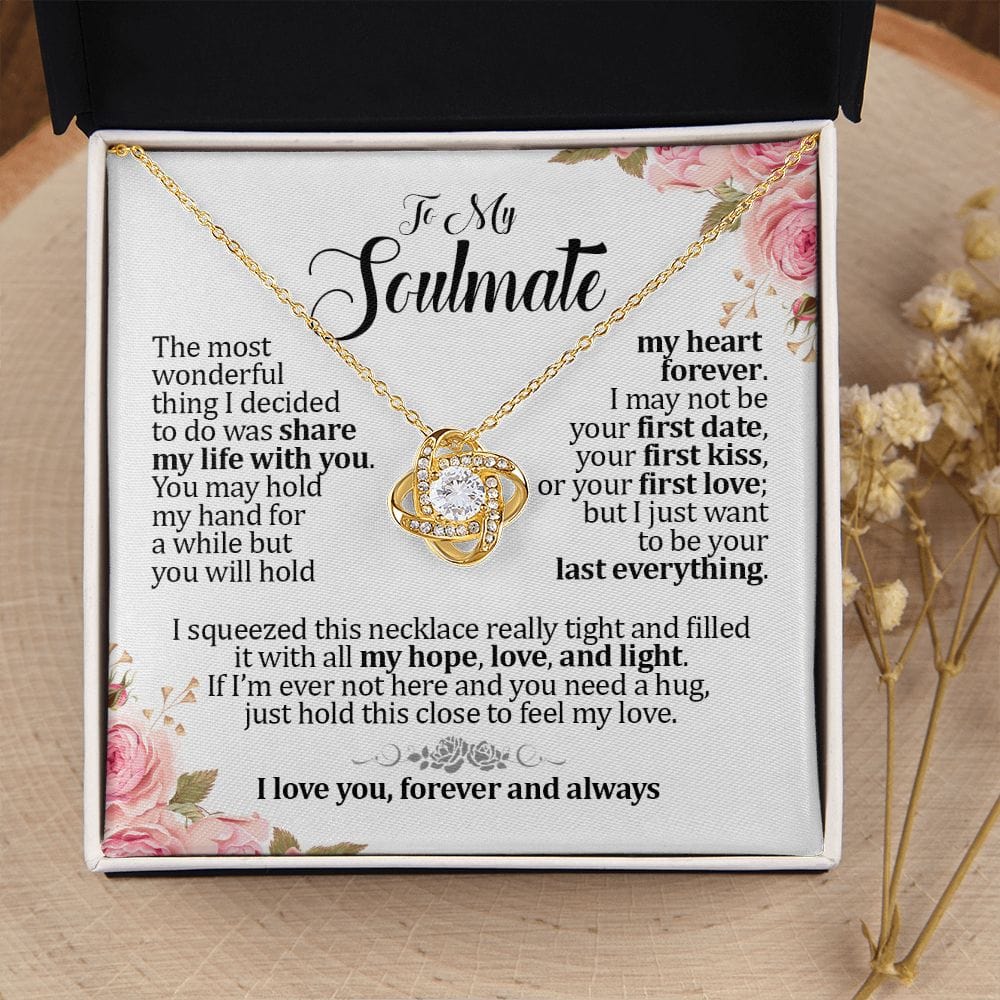 To My Soulmate, Love Knot Necklace