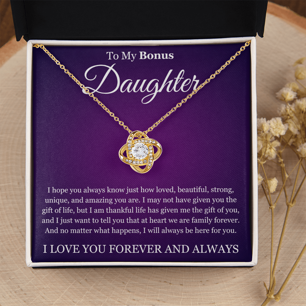 Love Knot Necklace - To My Bonus "I Love You Forever and Always"