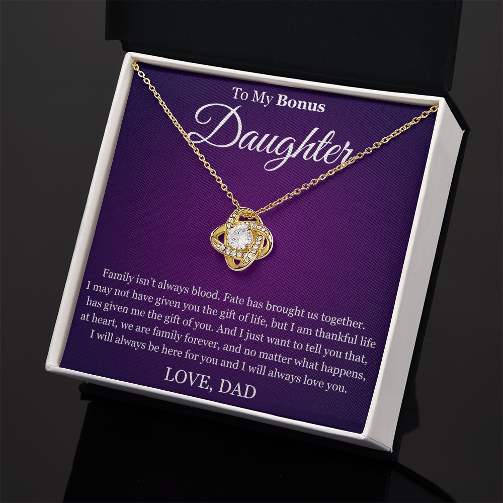 Love Knot Necklace - To My Bonus Daughter