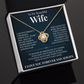 Love Knot Necklace - To My Beautiful Wife "I Can't Live Without You"