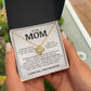 To My Mom "I've Loved You My Whole Life" Necklace