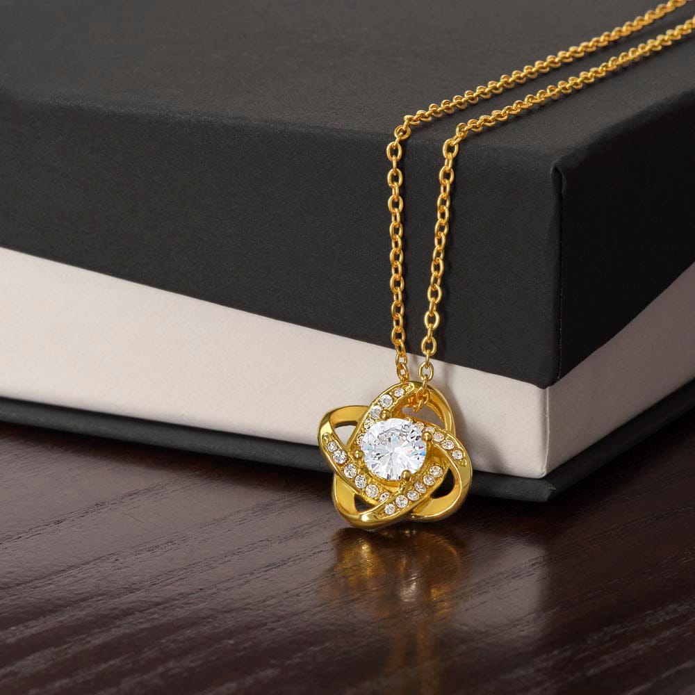 To My Daughter "Believe In Yourself" Love Knot Necklace