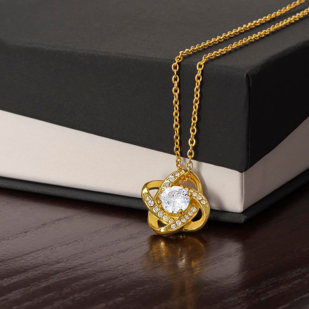 To My Bonus Daughter - Love Knot Necklace