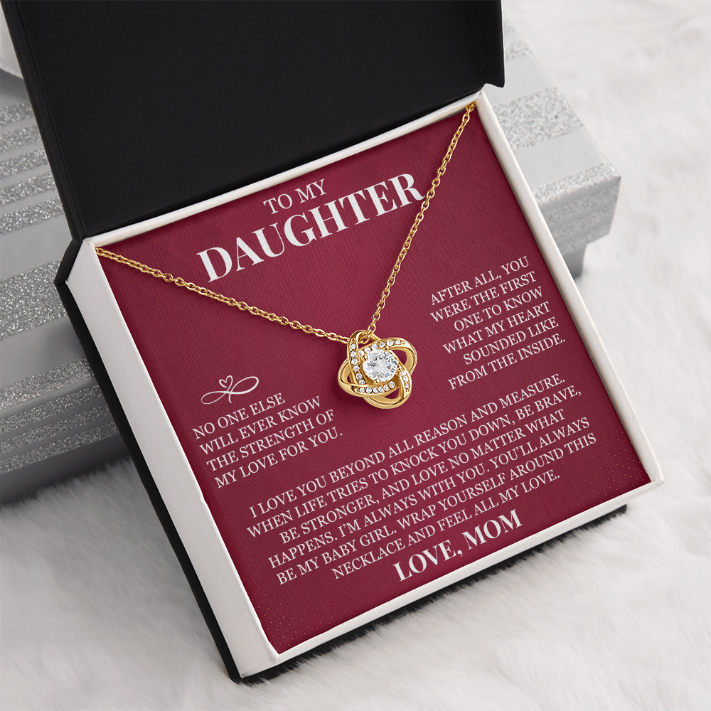 To My Daughter - Love Knot Necklace