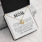 To My Beautiful Mom "Forever My Best Friend" Love Knot Necklace